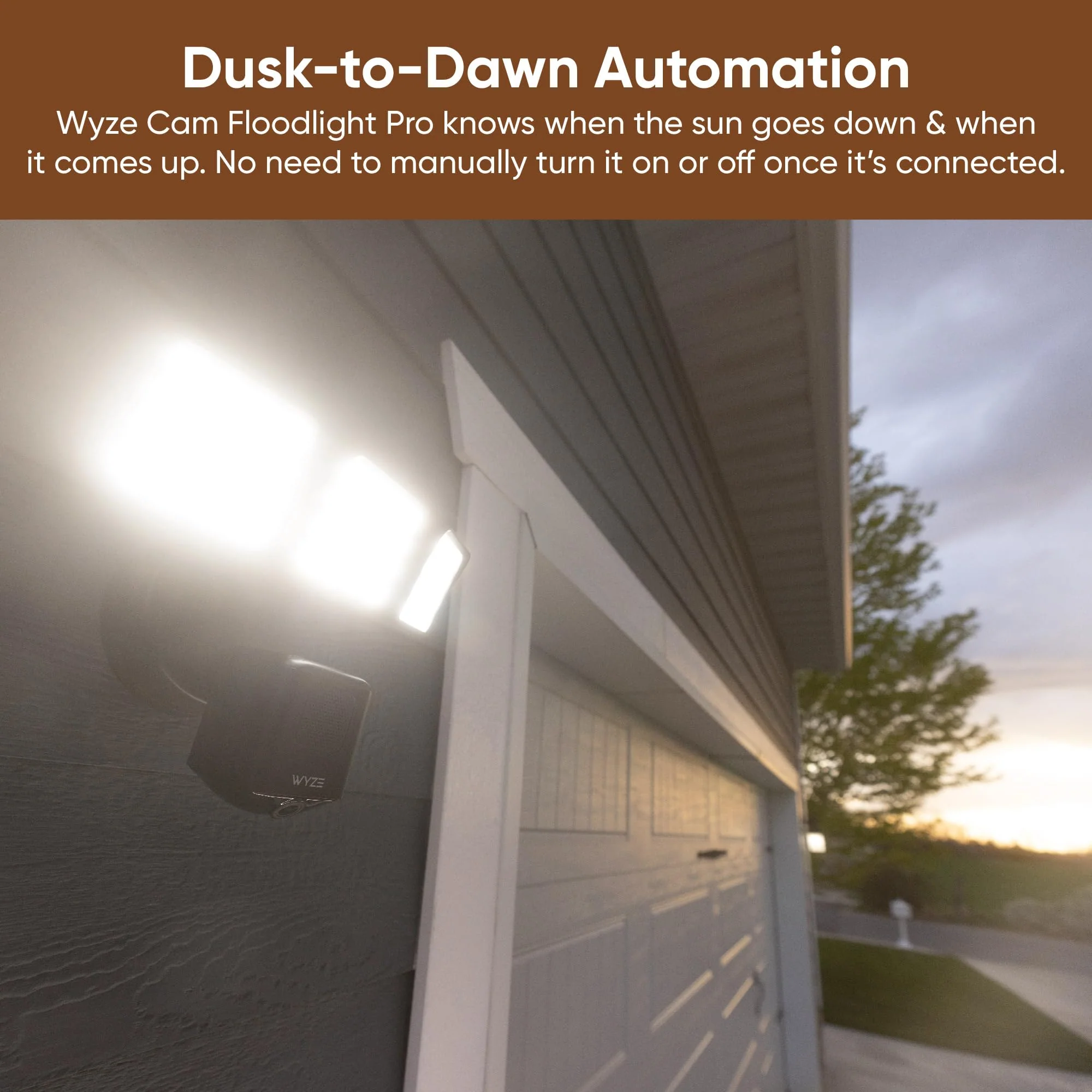 WYZE Wired Floodlight Camera Pro. 180�� Wide View for Home