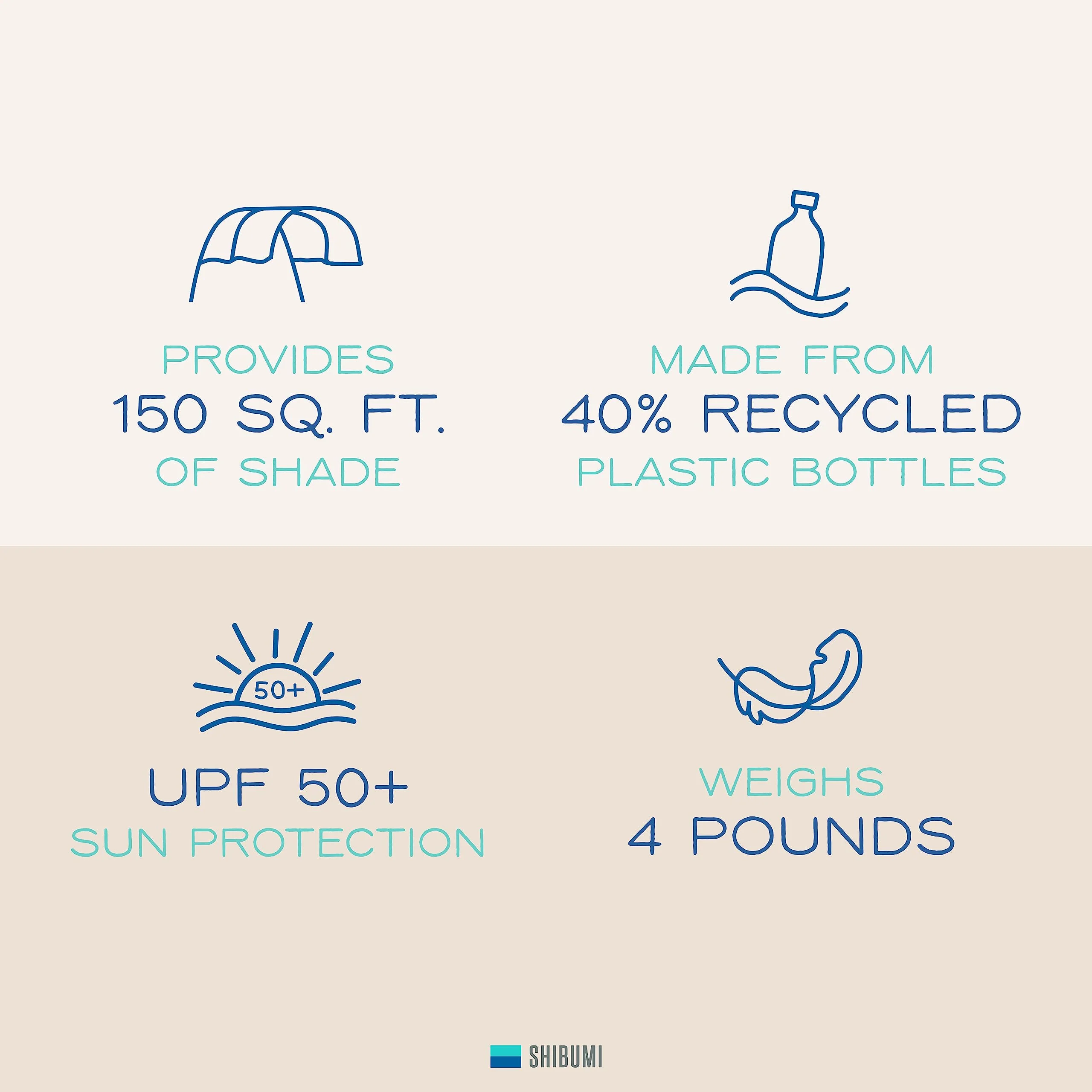 Shibumi Shade Beach Shade with 150 Sq. Ft. of Shade