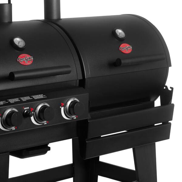 Double Play 1.260 sq.. in. 3-Burner Gas and Charcoal Grill in Black