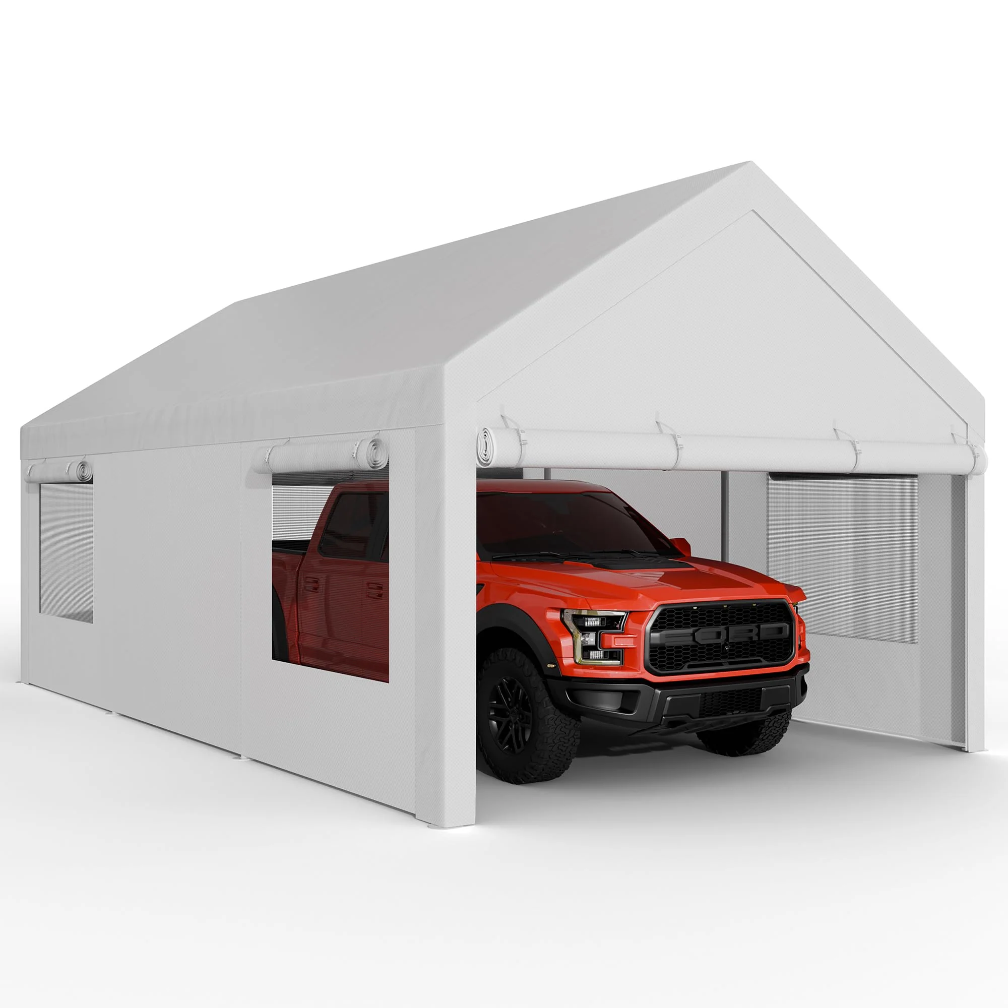 JYQAQA 12x20 FT Heavy Duty Carport Canopy