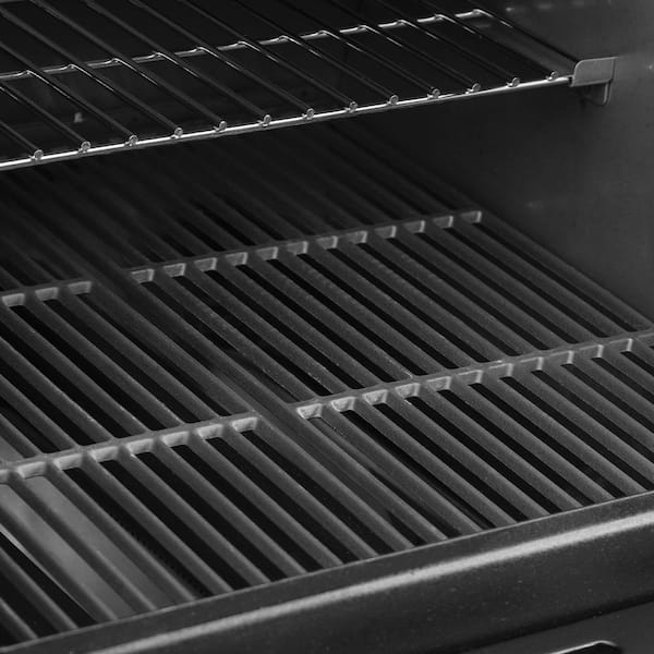 Texas Trio 4-Burner Dual Fuel Grill with Smoker in Black