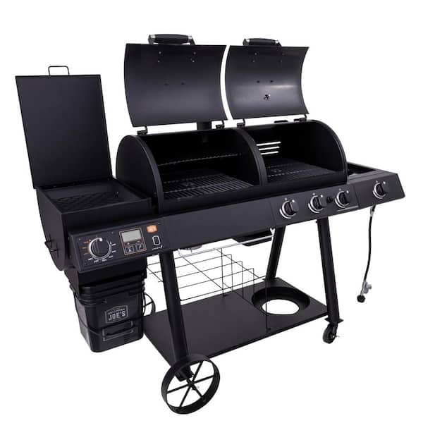 Rider Combo Gas and Pellet Grill in Black with 997 sq. in. Cooking Space