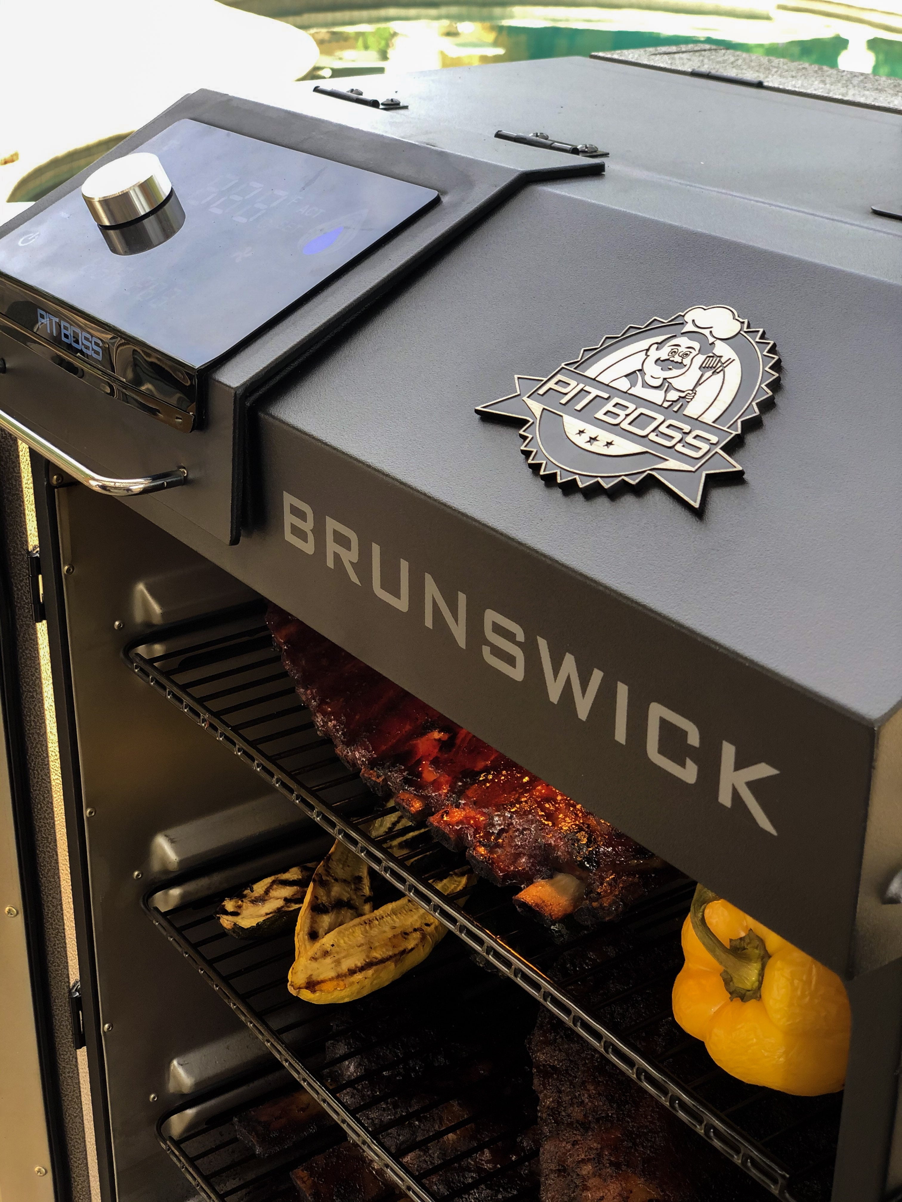 Boss Platinum Brunswick Wi-Fi? Enabled Wood Pellet Vertical Smoker