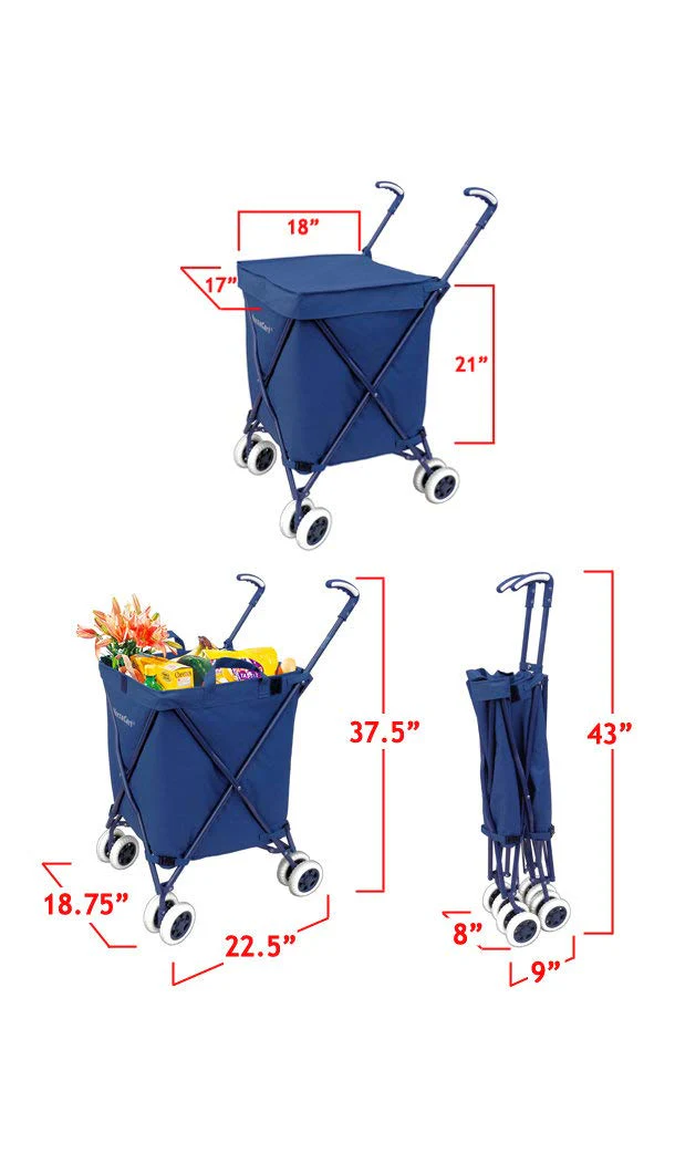 VersaCart Patented Folding Shopping and Utility Cart