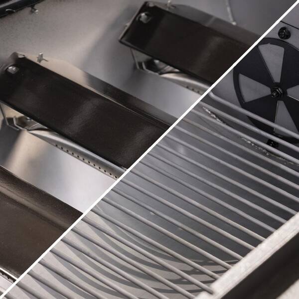 Double Play 1.260 sq.. in. 3-Burner Gas and Charcoal Grill in Black