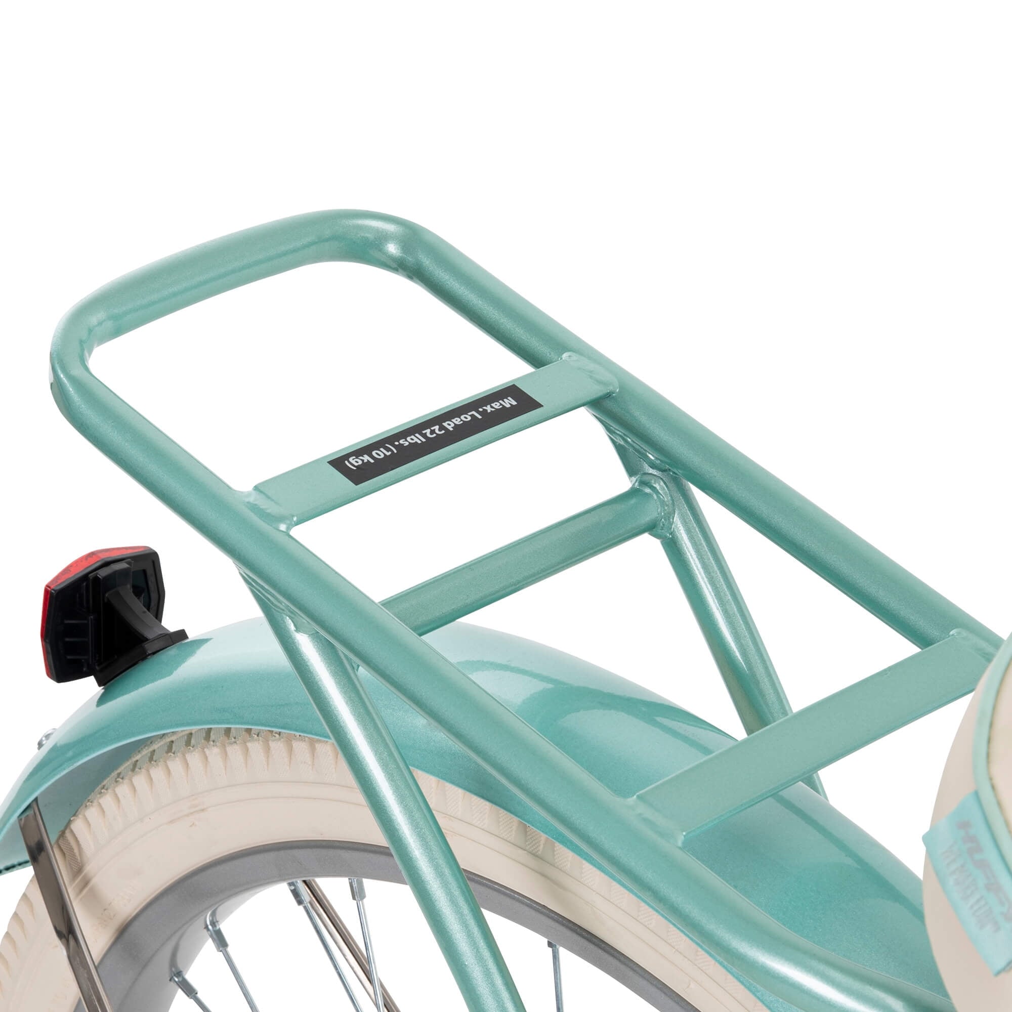 26 In. Nel Lusso Women's Classic Beach Cruiser Bike. Mint Green