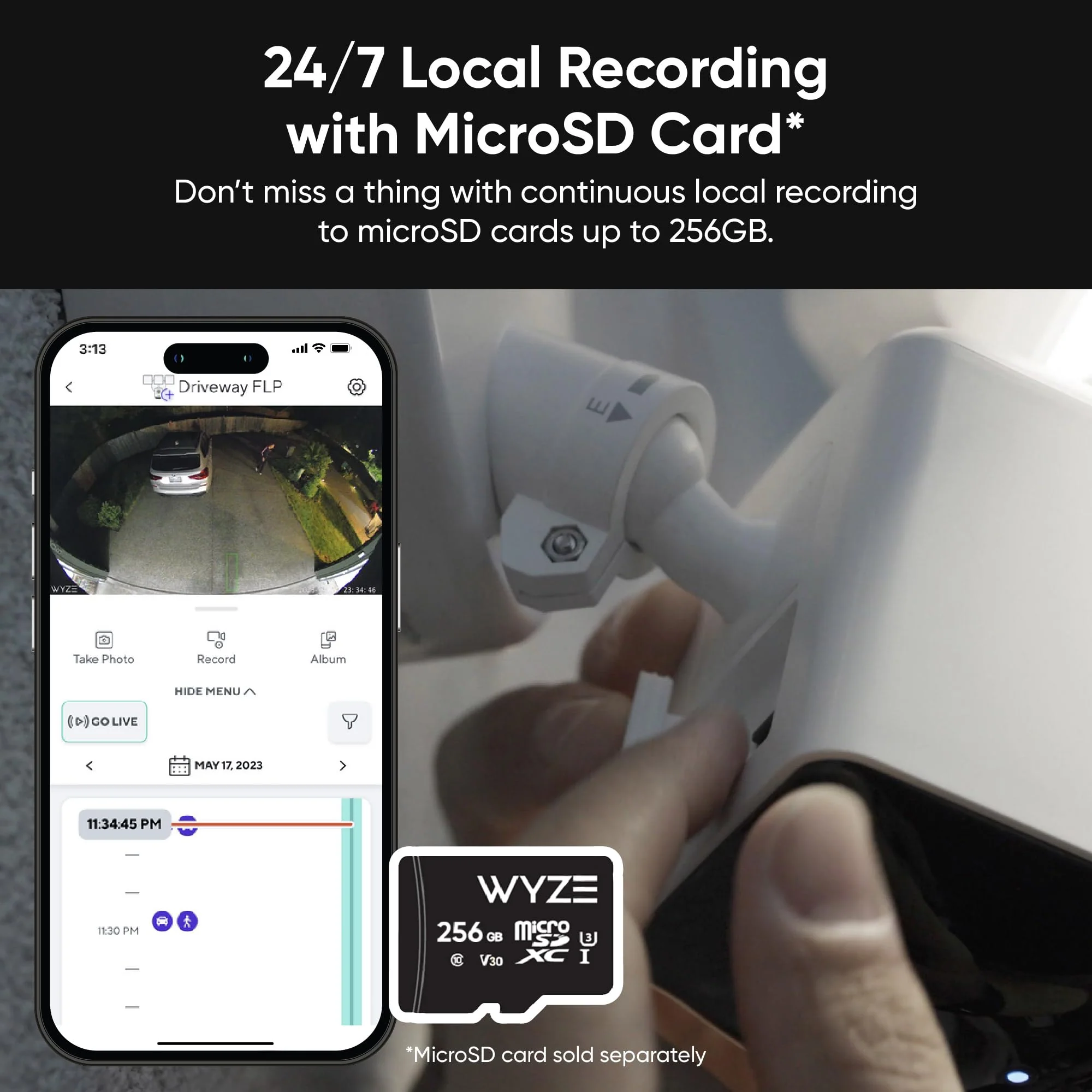WYZE Wired Floodlight Camera Pro. 180�� Wide View for Home