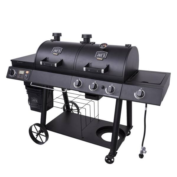 Rider Combo Gas and Pellet Grill in Black with 997 sq. in. Cooking Space