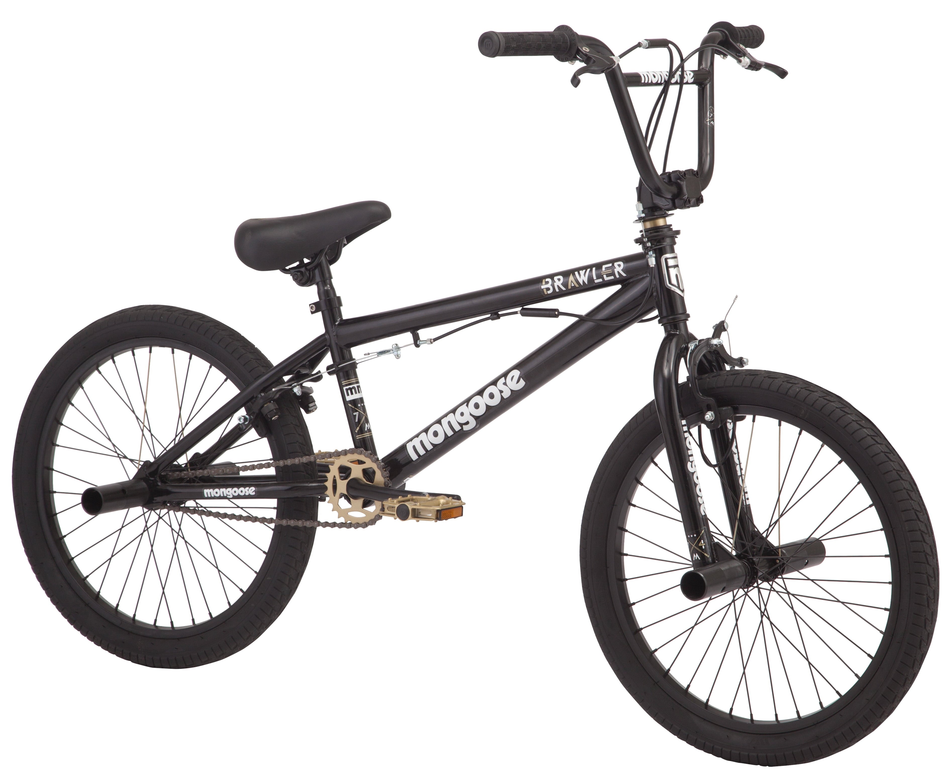 BRAWLER Boys' Freestyle BMX Bike. 20 wheels. Black
