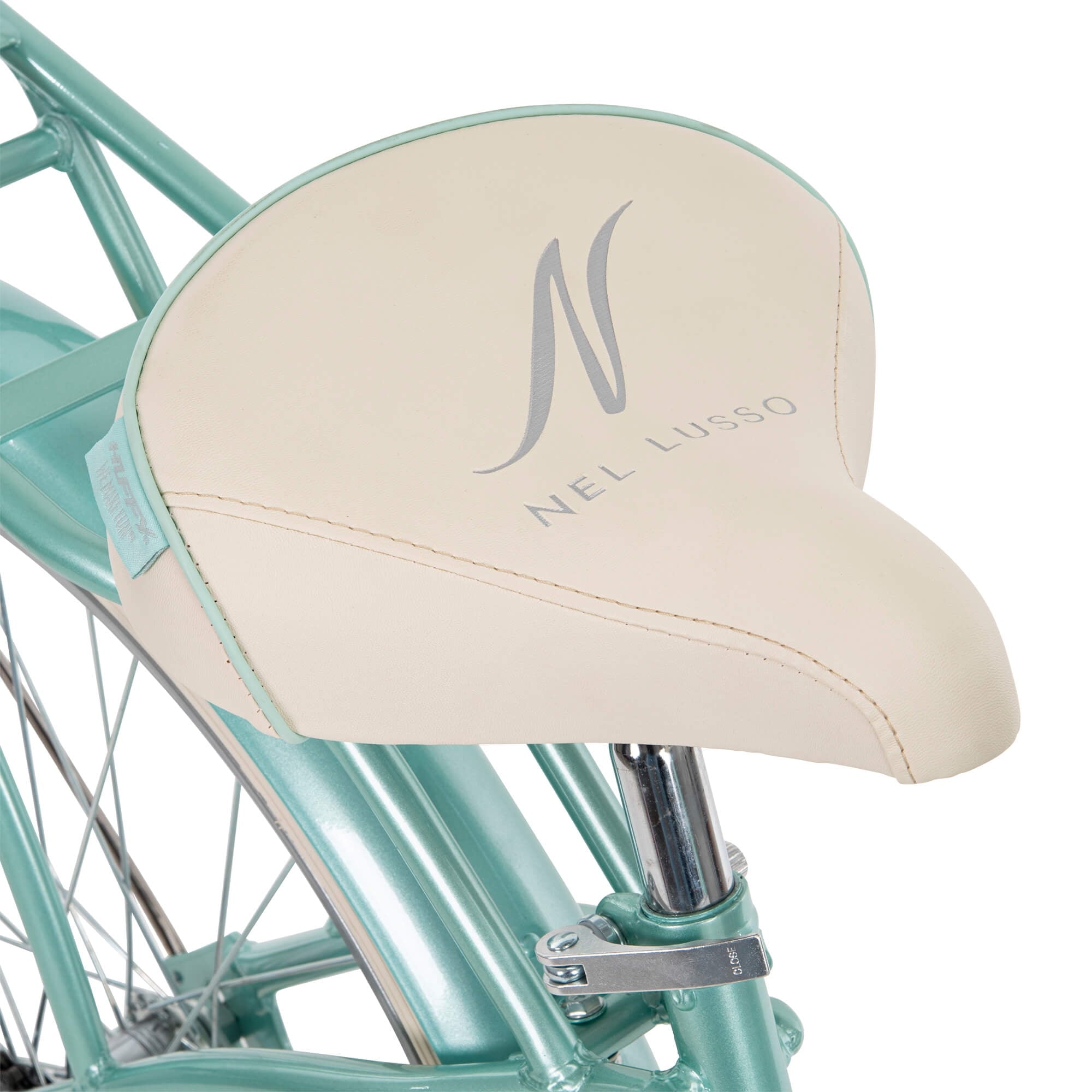 26 In. Nel Lusso Women's Classic Beach Cruiser Bike. Mint Green