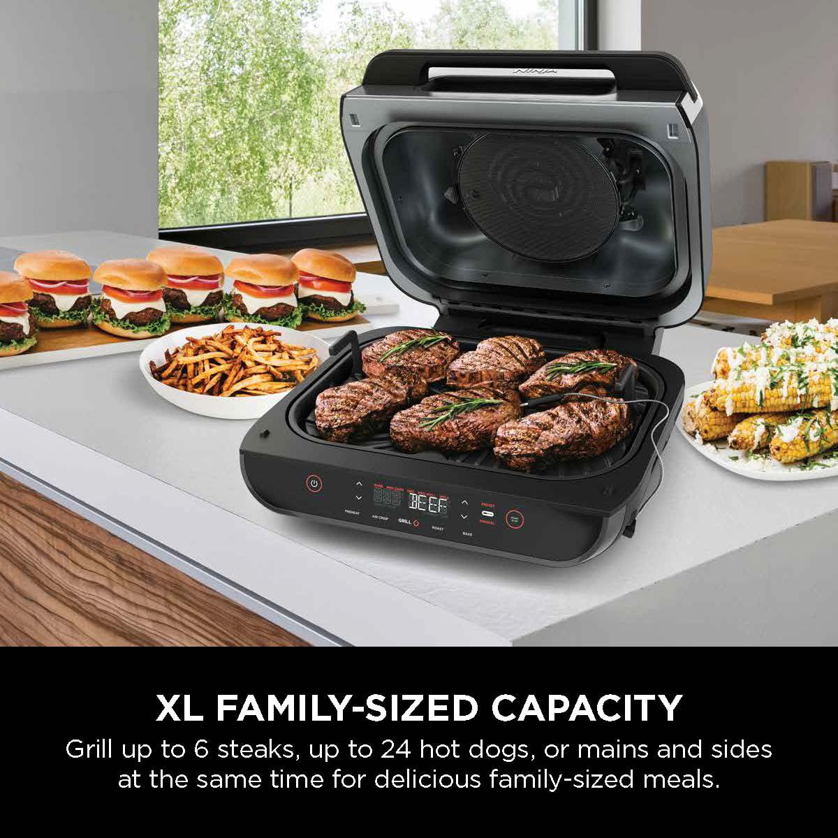 Foodi Smart XL 4-in-1 Indoor Grill with 4-Quart Air Fryer. Roast. Bake. and Smart Cook System. FG550