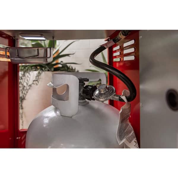 Deluxe 2-Burner Propane Gas Grill in Red