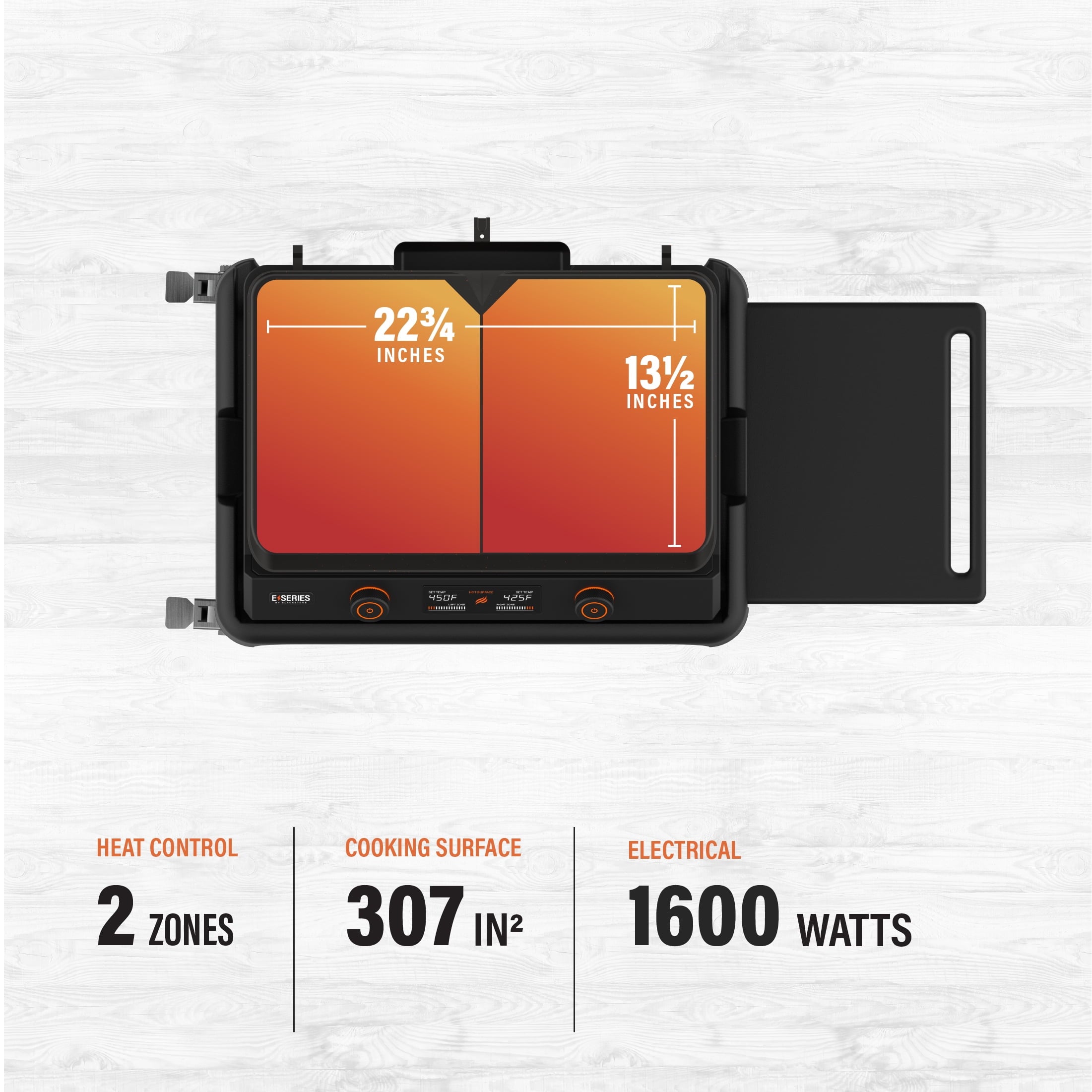 E-Series 22 Electric Tabletop Griddle with Prep Cart