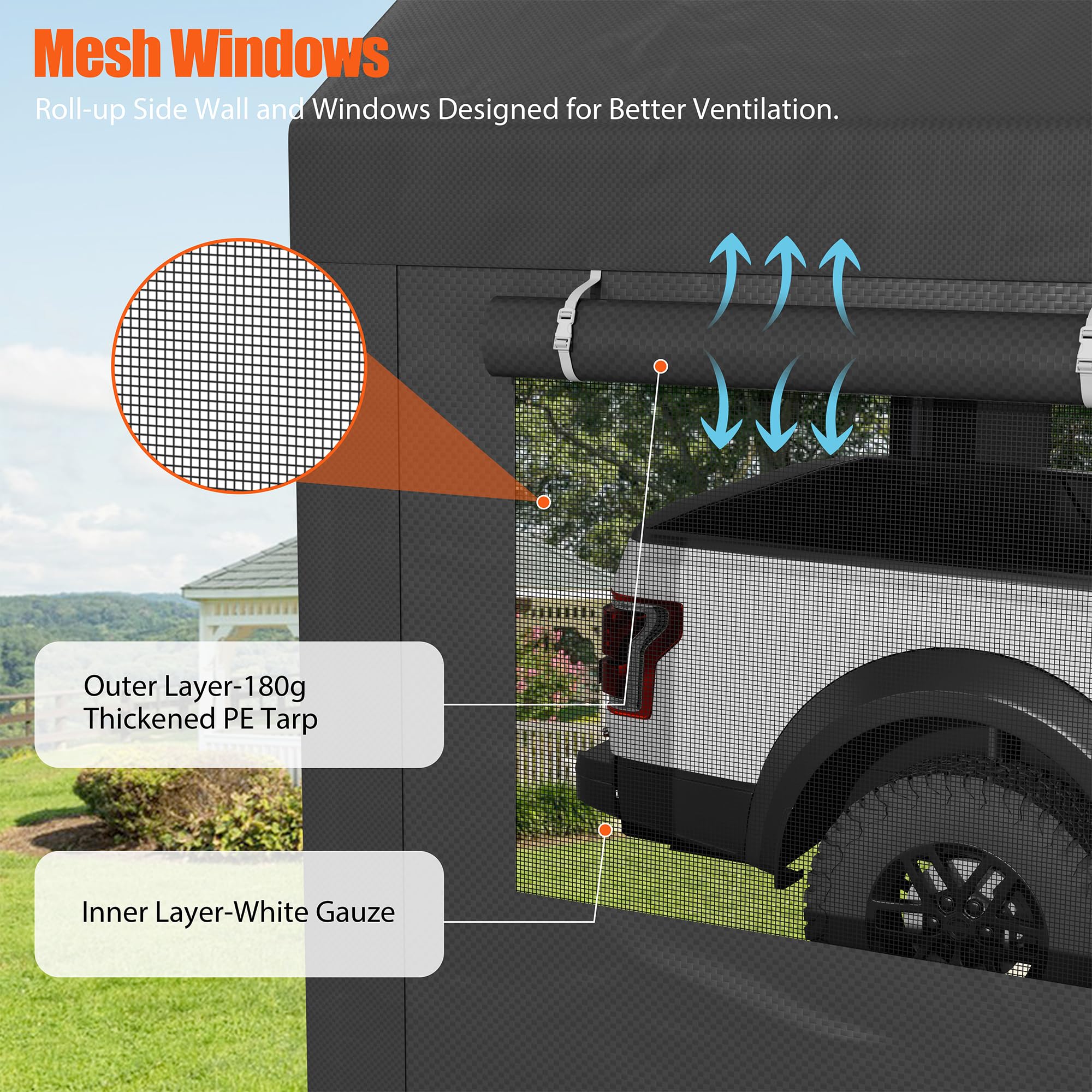 JYQAQA 12x20 FT Heavy Duty Carport Canopy