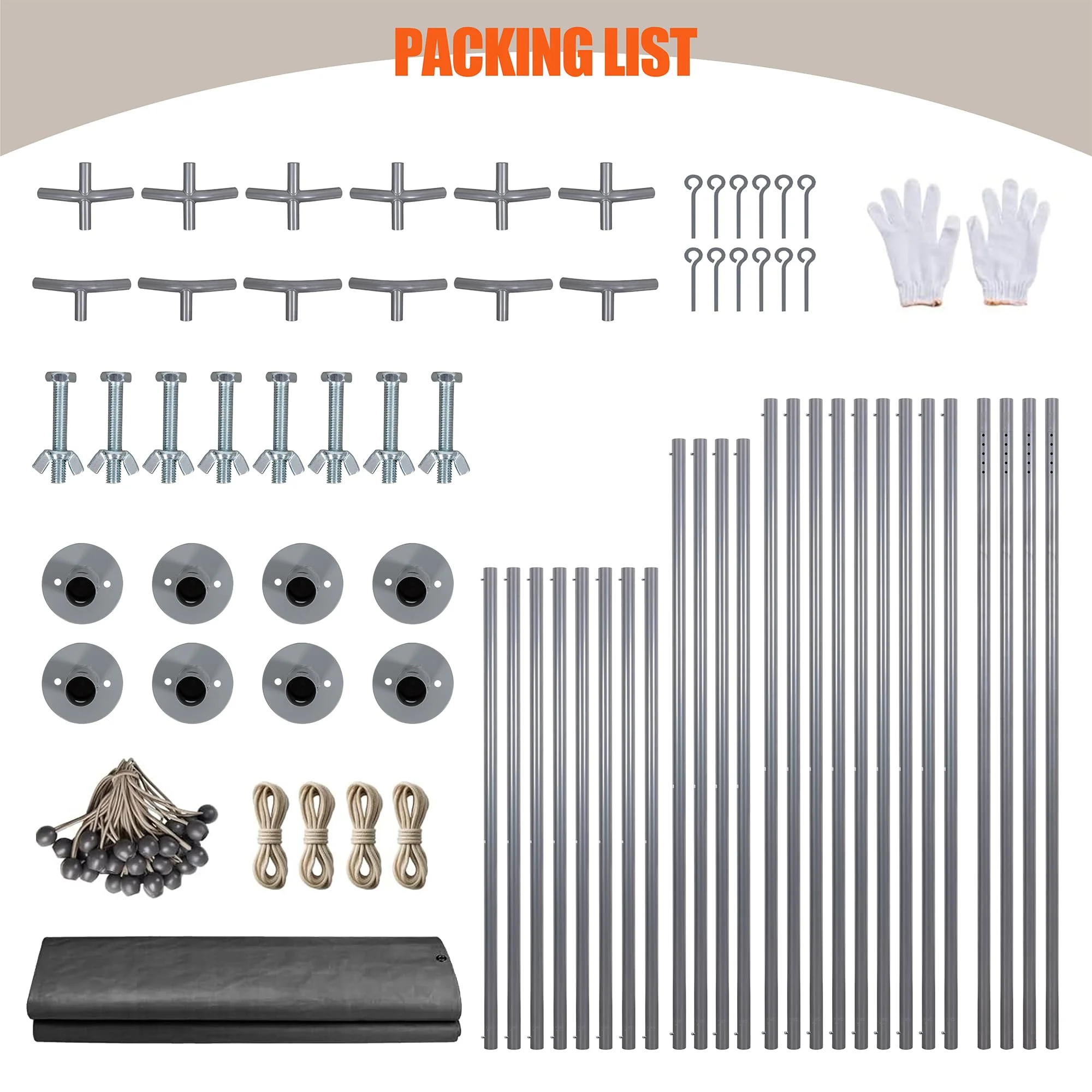 JYQAQA 12x20 FT Heavy Duty Carport Canopy