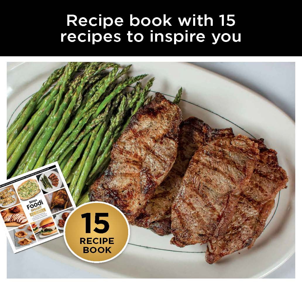 Foodi Smart XL 4-in-1 Indoor Grill with 4-Quart Air Fryer. Roast. Bake. and Smart Cook System. FG550