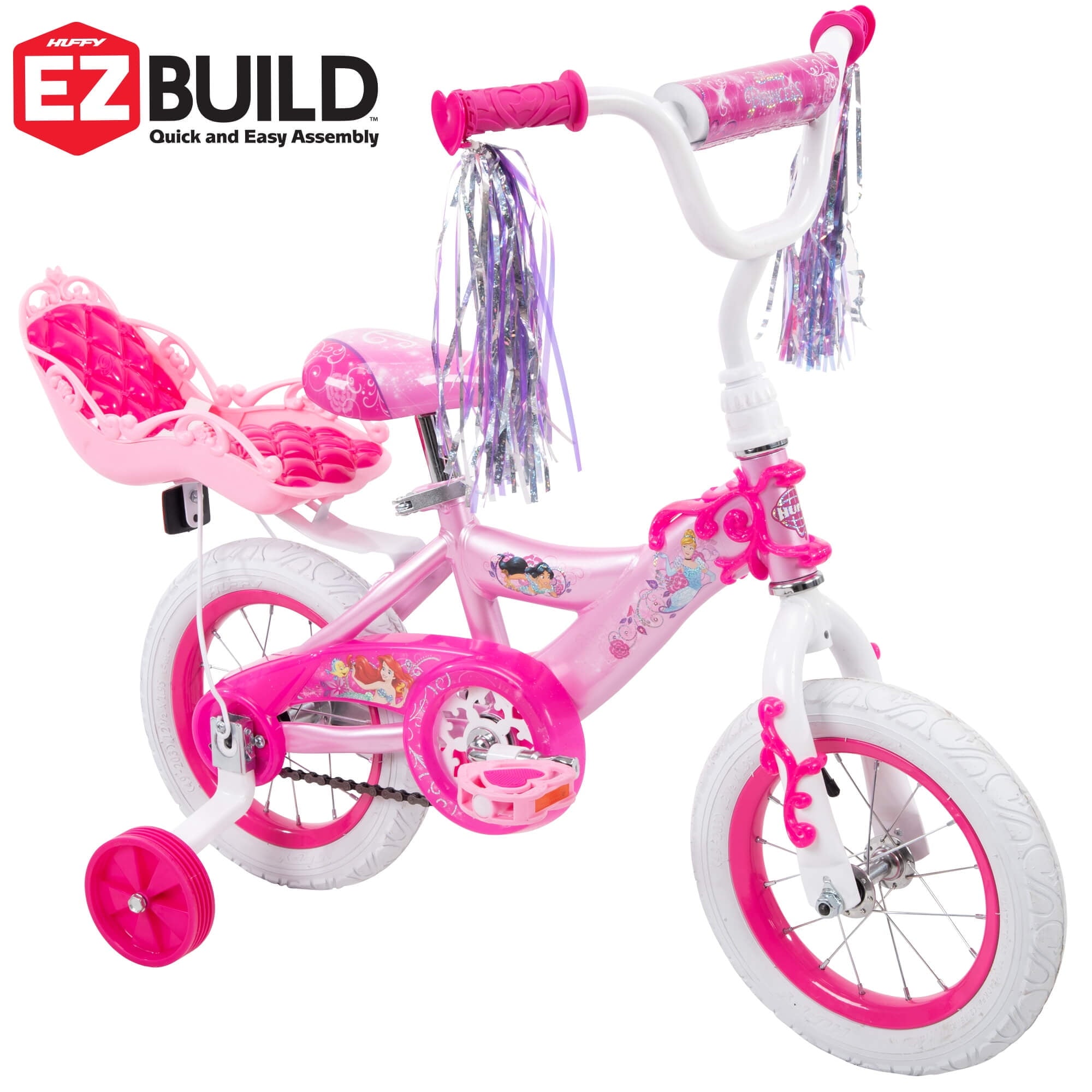 Princess Girls' 12 Bike with Doll Carrier by Huffy