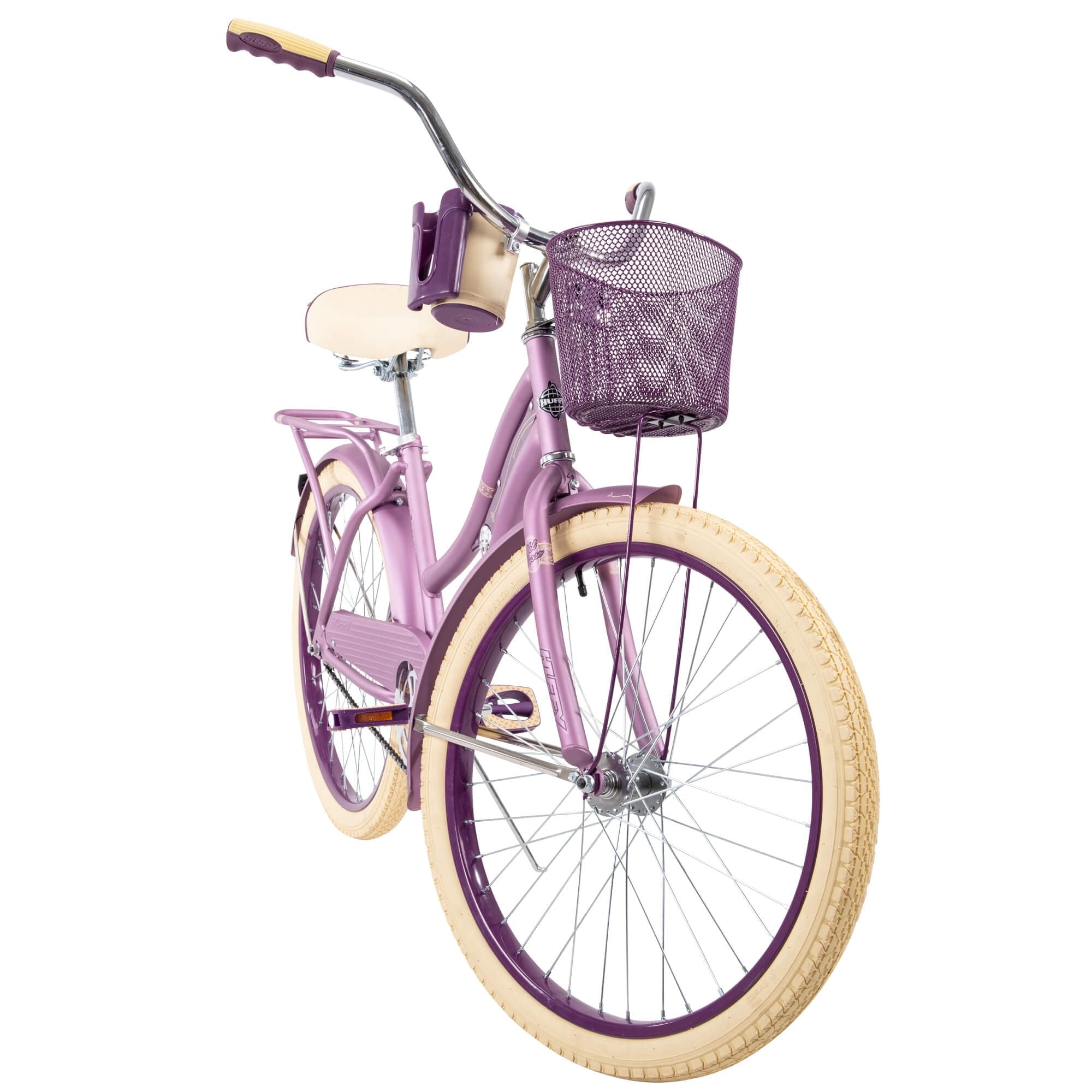 24 Nel Lusso Girls' Cruiser Bike. Purple Satin